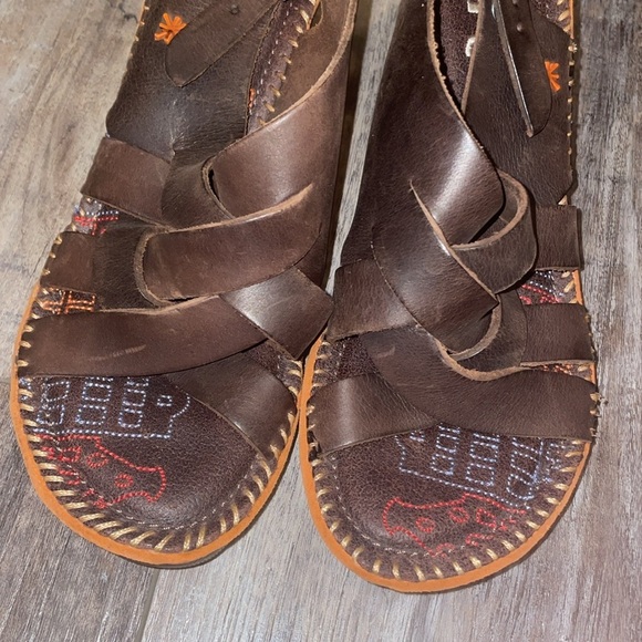 Art Company Women’s Wish Heeled Strap Sandals Brown Leather size 6 - Picture 15 of 16